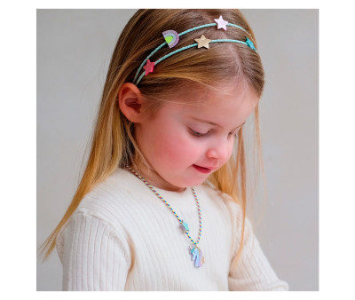 Diadema Doble Rainbow and Stars Alice