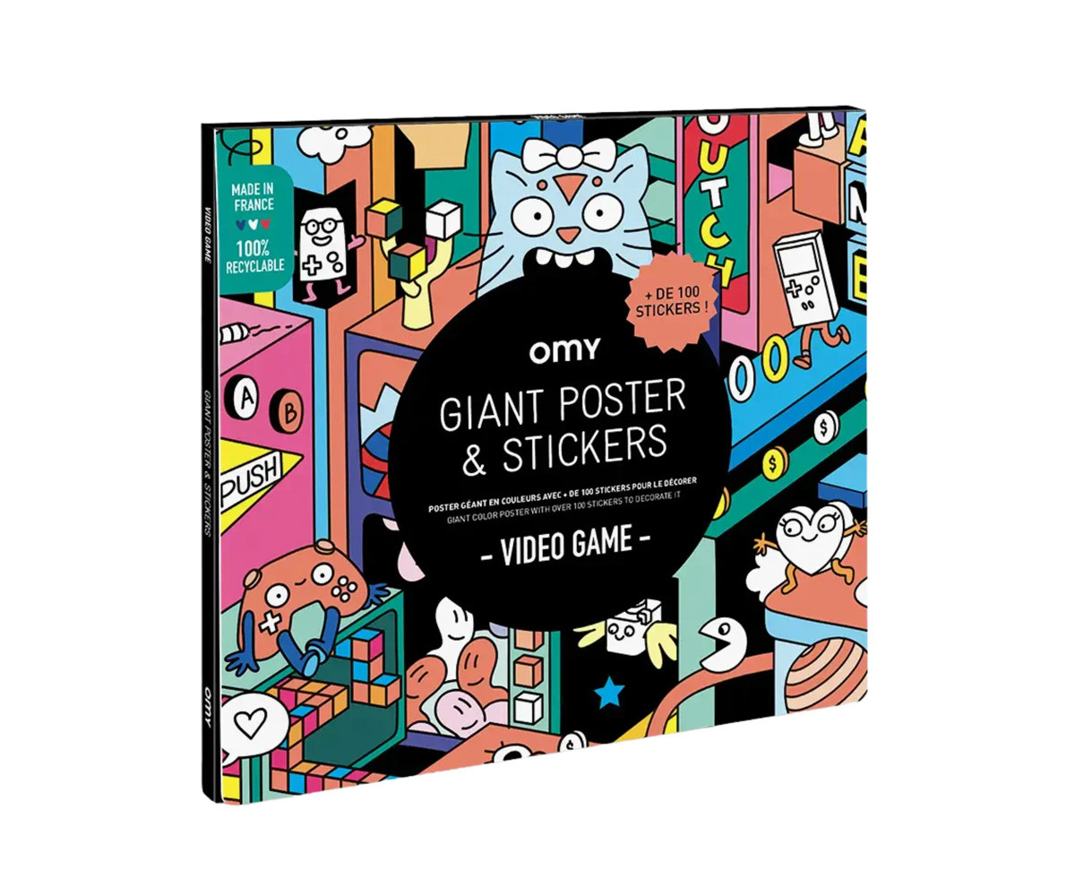 Poster XL Omy Video Game + Pegatinas