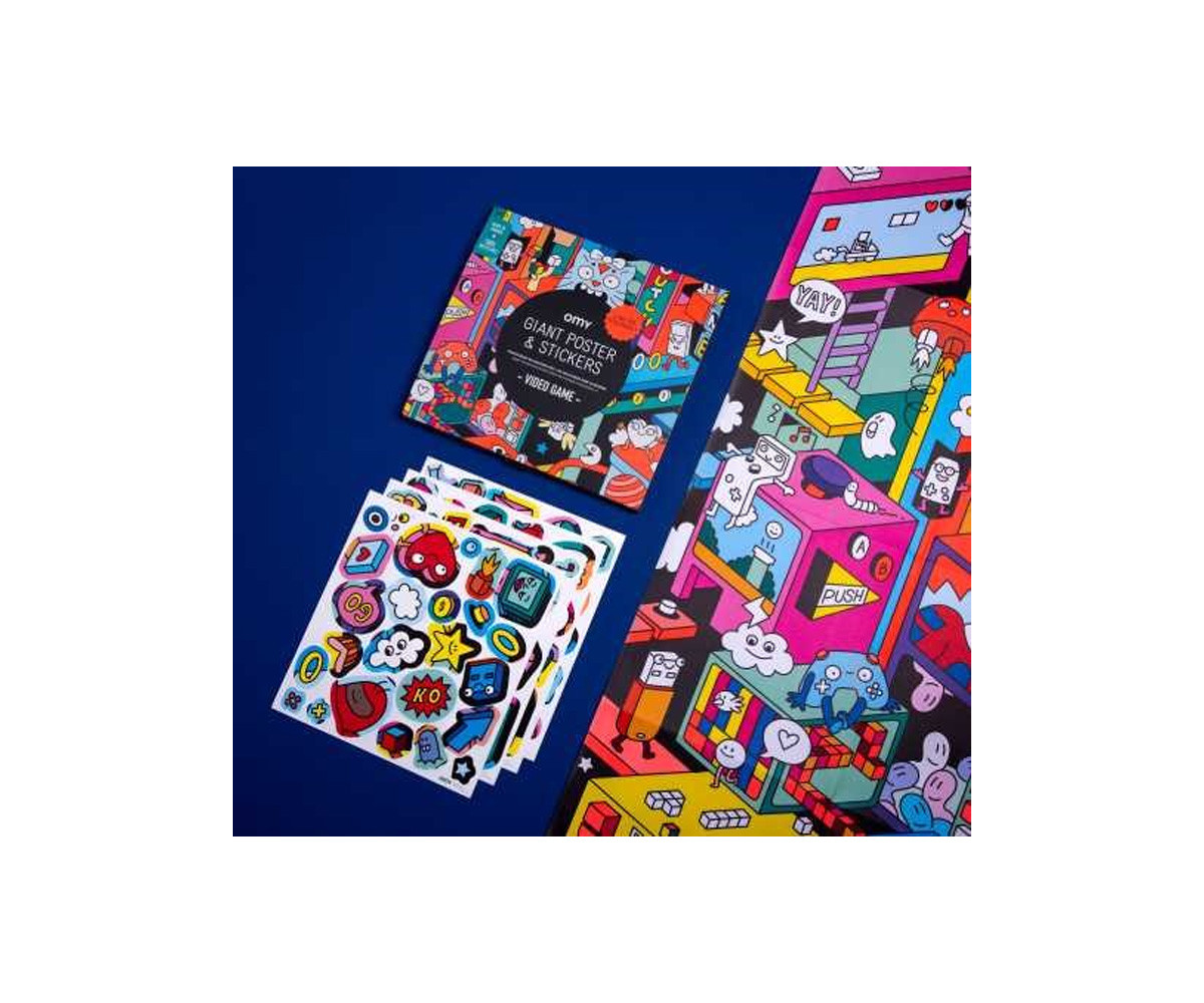 Poster XL Omy Video Game + Pegatinas