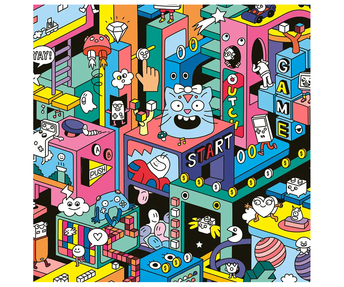 Poster XL Omy Video Game + Pegatinas