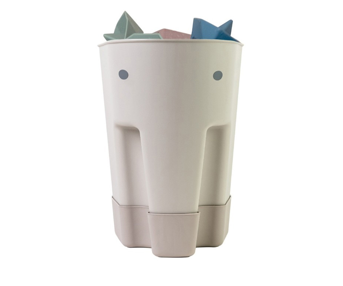 Cubo Organizador Juguetes de Baño Ellie Taupe