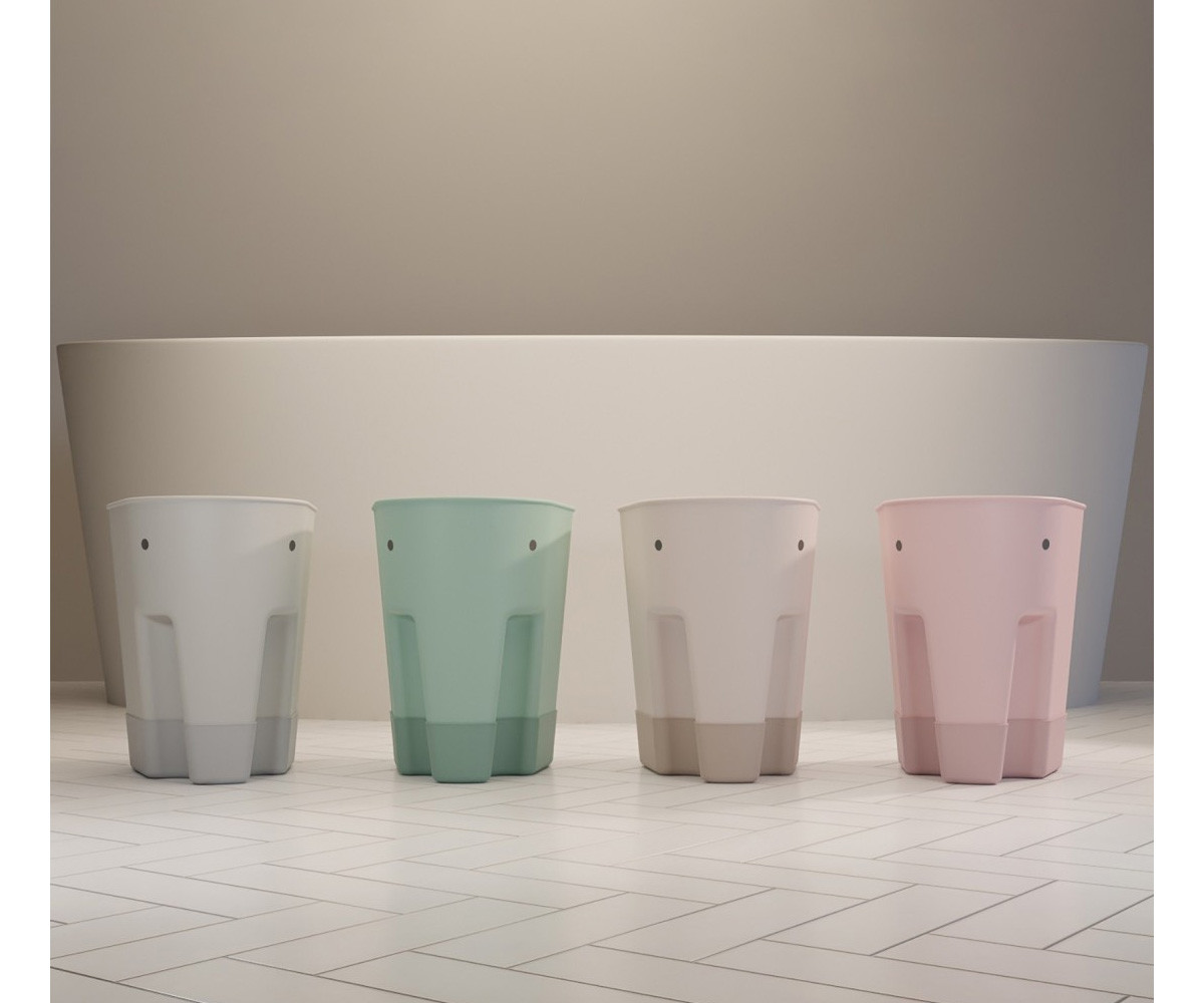 Cubo Organizador Juguetes de Baño Ellie Taupe