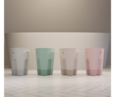 Cubo Organizador Juguetes de Baño Ellie Taupe