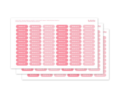 198 Mini Etichette Adesive Solid Pink