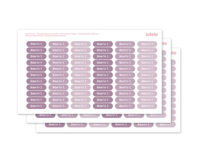 198 Mini Etichette Adesive Solid Lilac