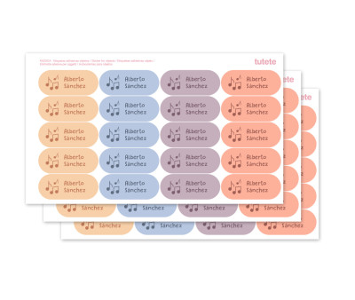 60 Pegatinas para Objetos Música