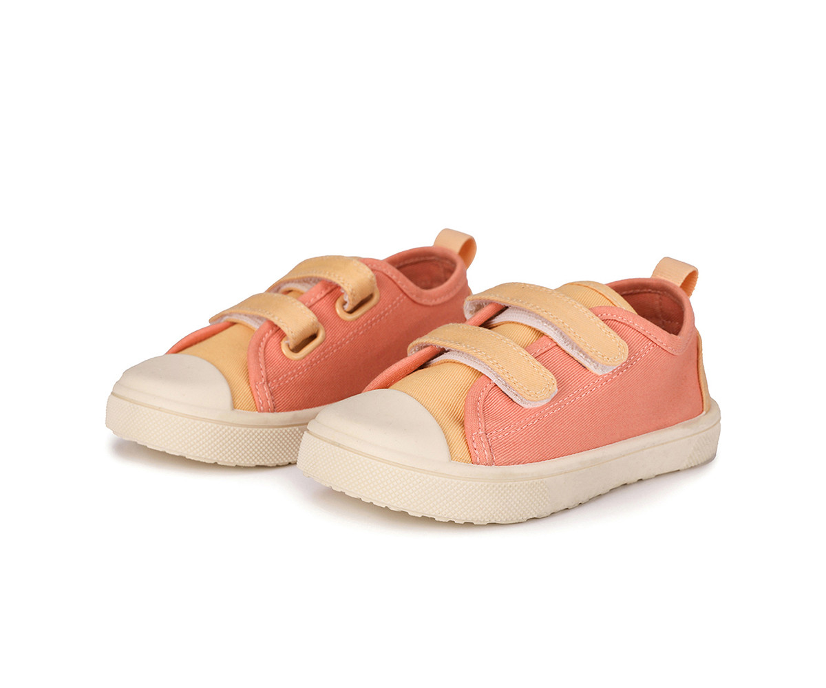 Scarpette Tela con Velcro Tangerine