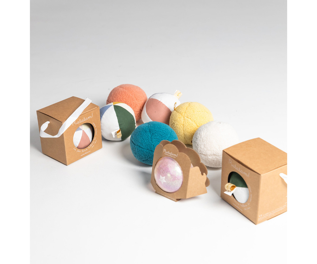 Palla di Peluche Azzurra 12 cm