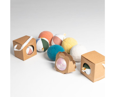 Palla di Peluche Azzurra 12 cm