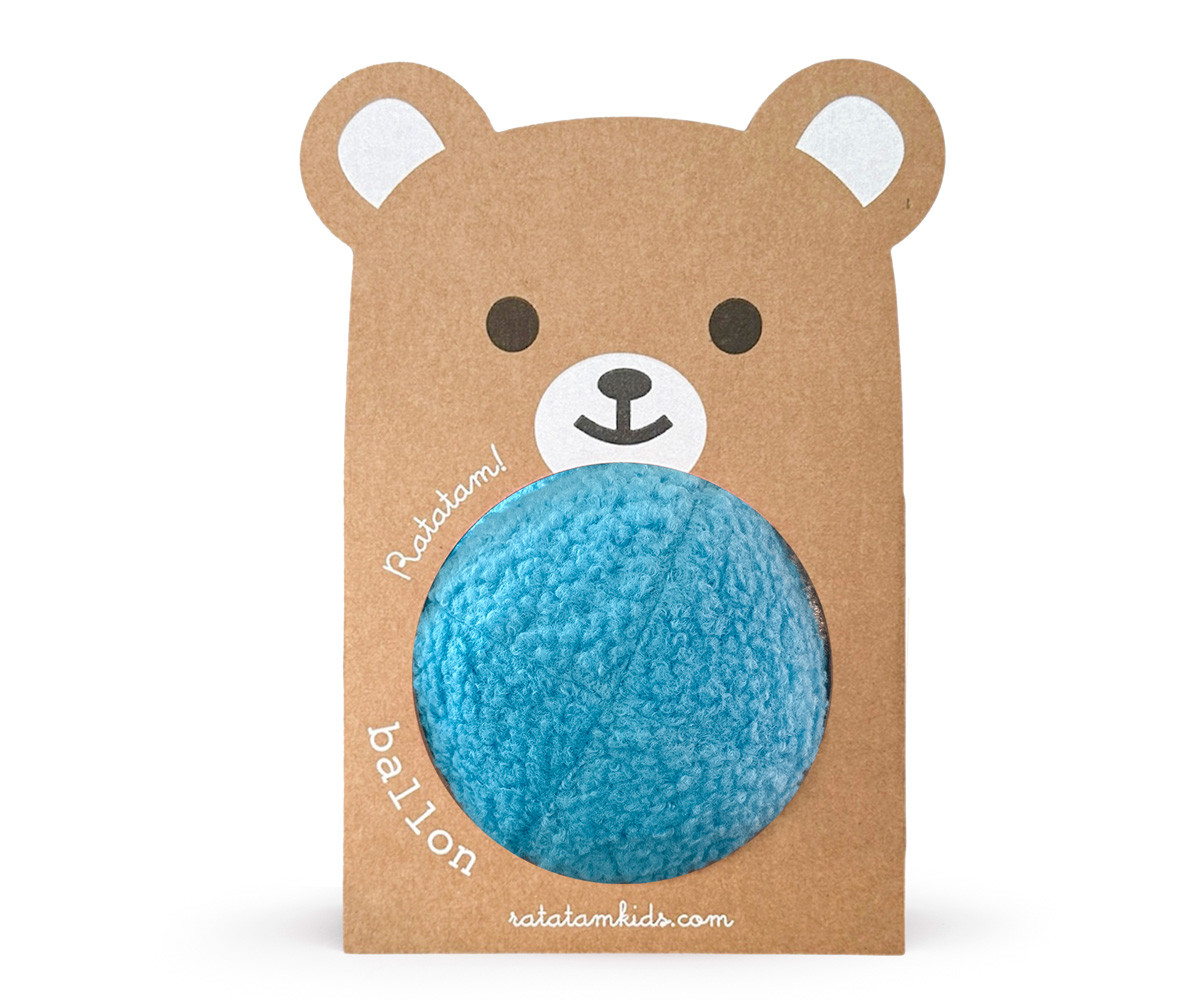 Palla di Peluche Azzurra 12 cm