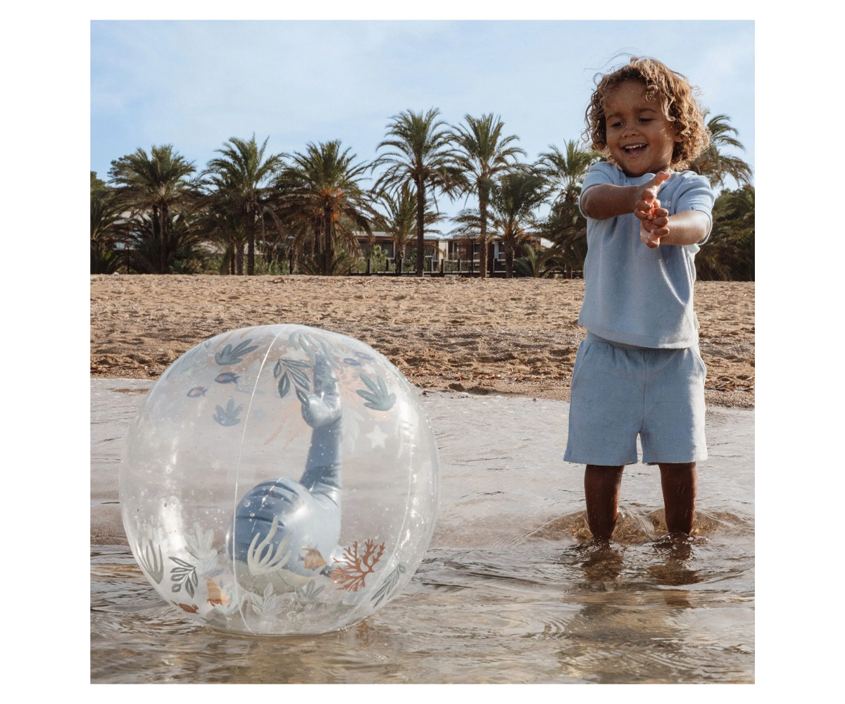 Pelota de Playa 3D Ocean World Blue