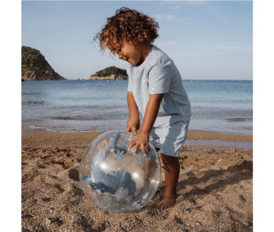 Pelota de Playa 3D Ocean World Blue
