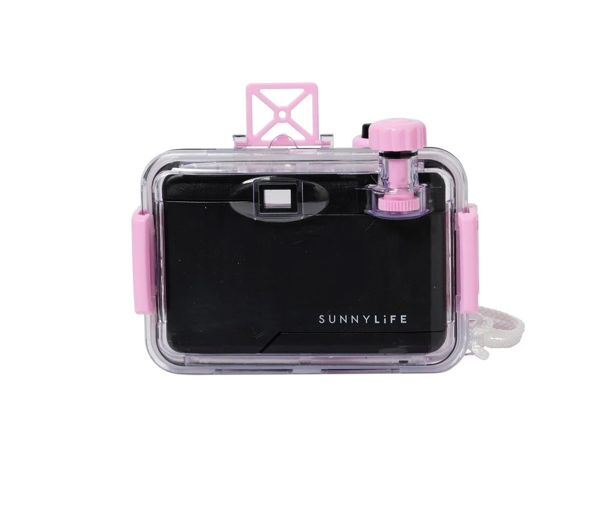 Câmera subaquática floral rosa