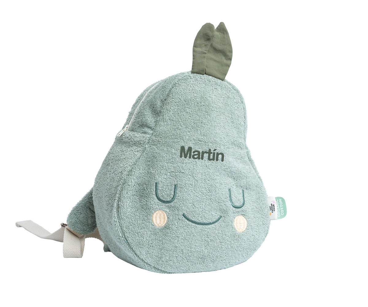 Mochila de Algodón Rizo Orgánico Pedro Pear Personalizable