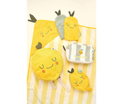 Mochila de Algodón Rizo Orgánico Lola Lemon Personalizable