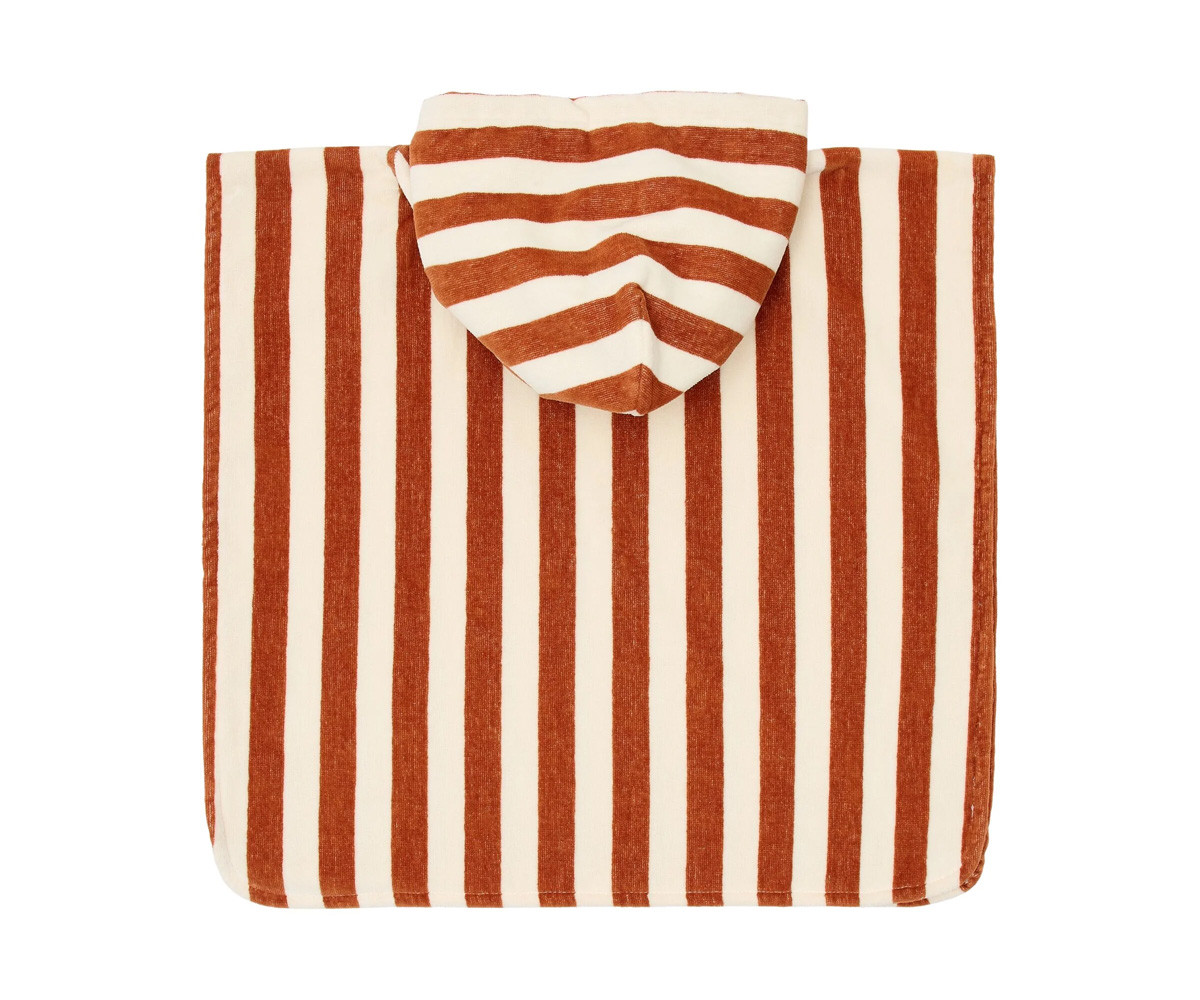 Poncho de Playa Ocean World Brown Stripe