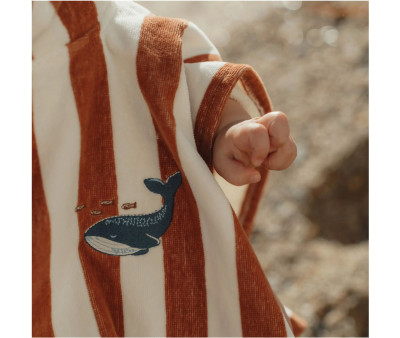 Poncho de Playa Ocean World Brown Stripe