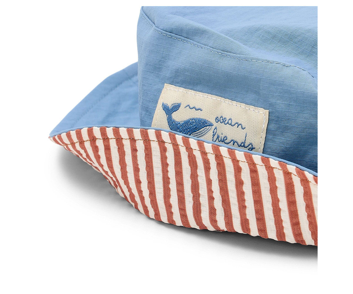 Gorro Reversible Ocean Brown Stripes