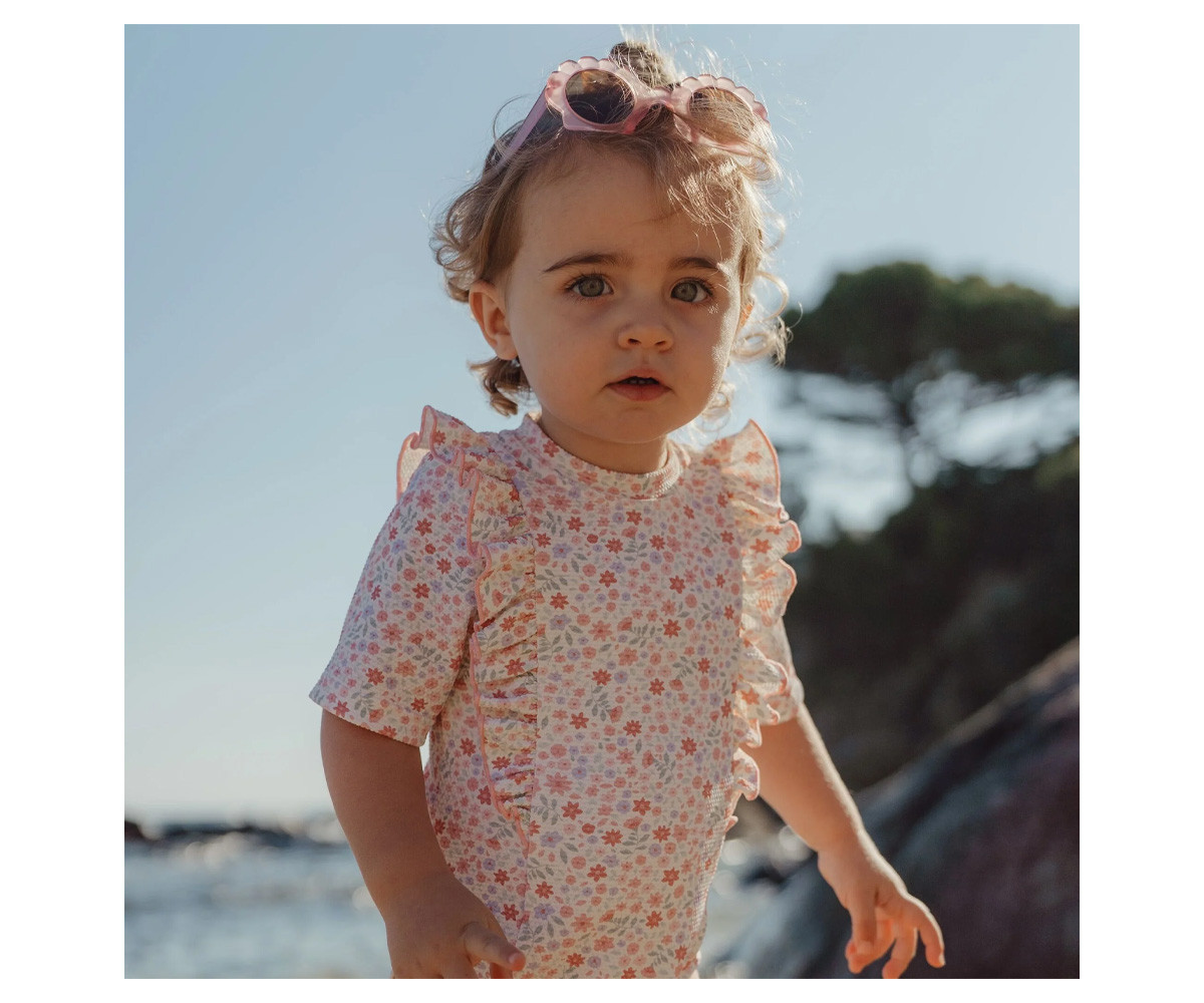 Bañador Manga Corta Flores