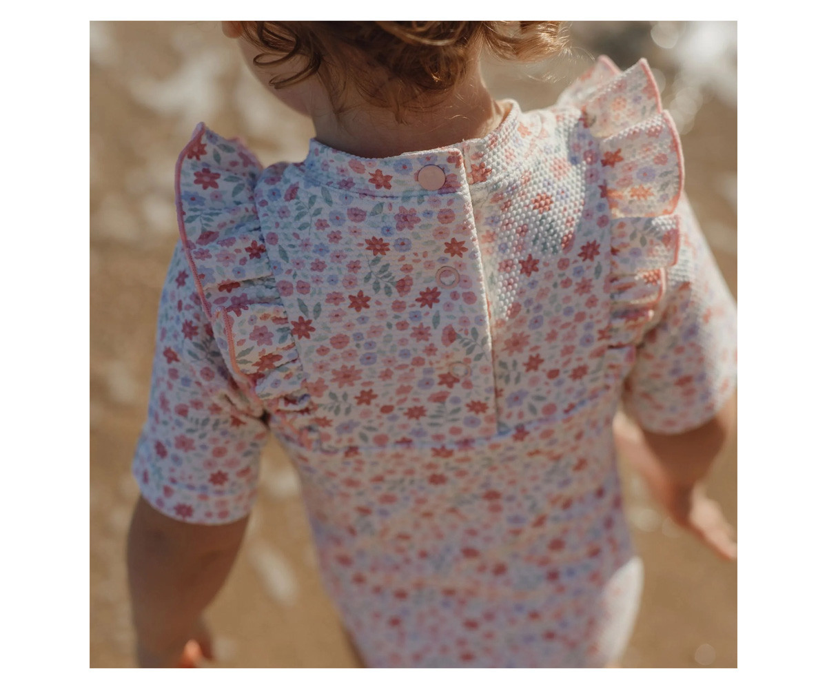 Bañador Manga Corta Flores