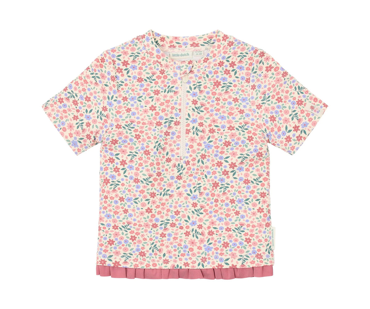 Camiseta Protección Solar Manga Corta Flores