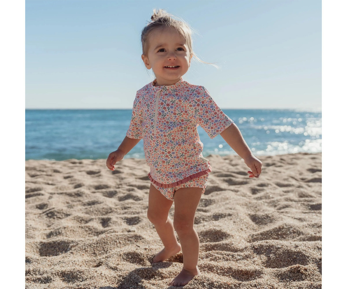 Camiseta Protección Solar Manga Corta Flores