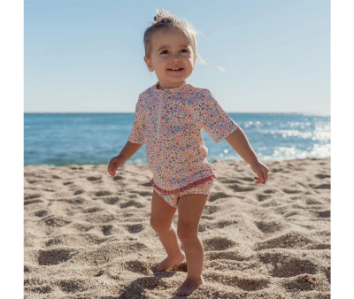 Camiseta Protección Solar Manga Corta Flores
