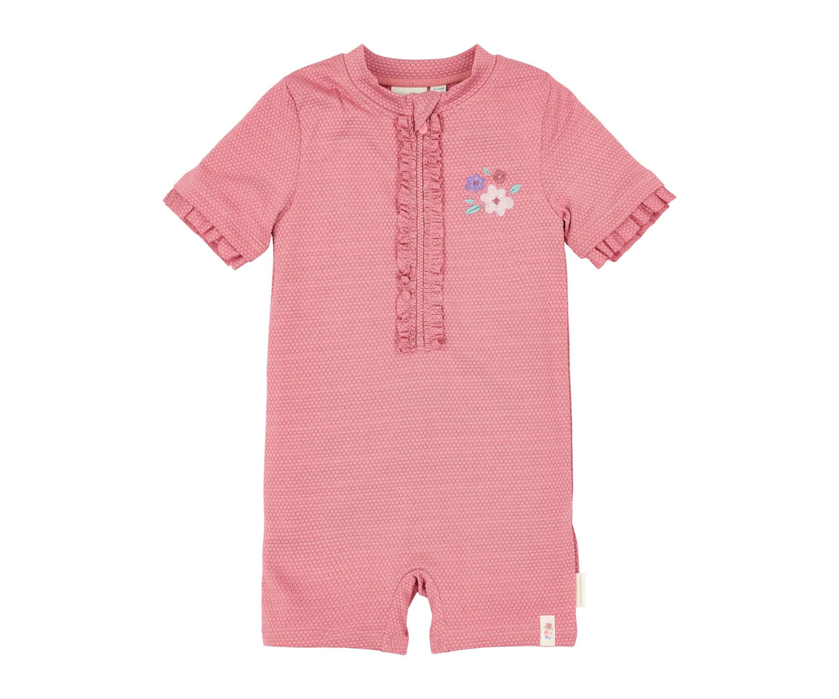 Bañador con Cremallera Pink Rose