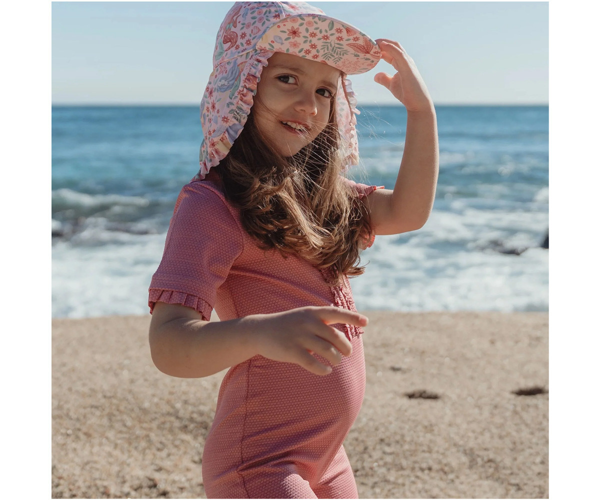 Bañador con Cremallera Pink Rose