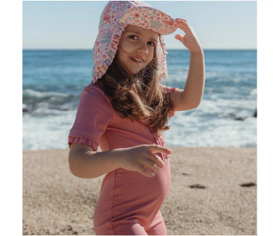 Bañador con Cremallera Pink Rose