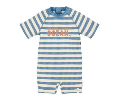 Bañador con Cremallera Ocean Blue Stripes