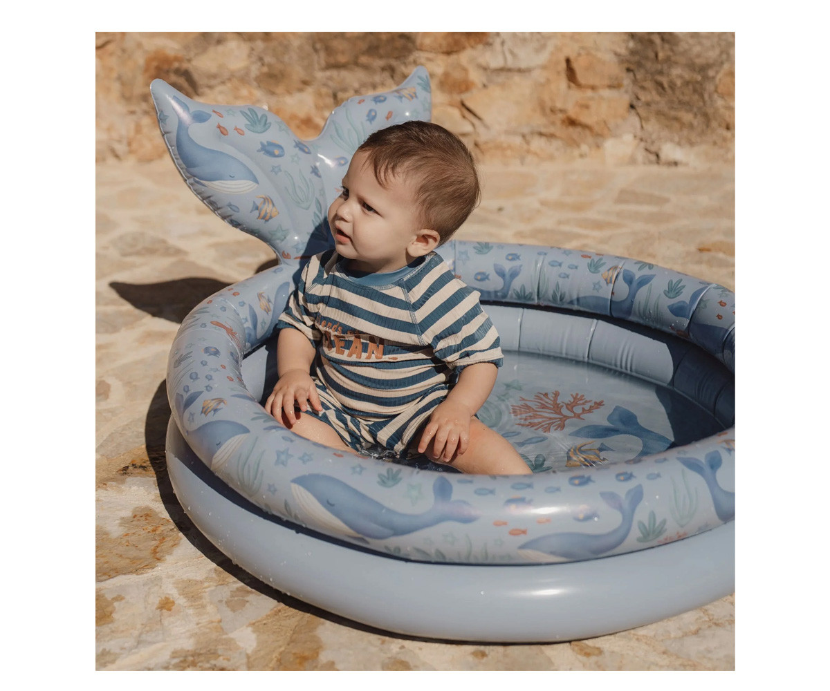 Bañador con Cremallera Ocean Blue Stripes