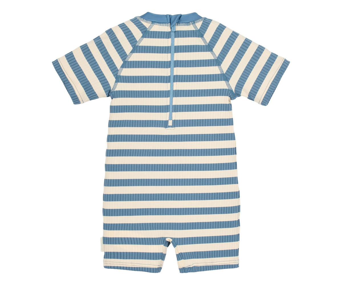 Bañador con Cremallera Ocean Blue Stripes