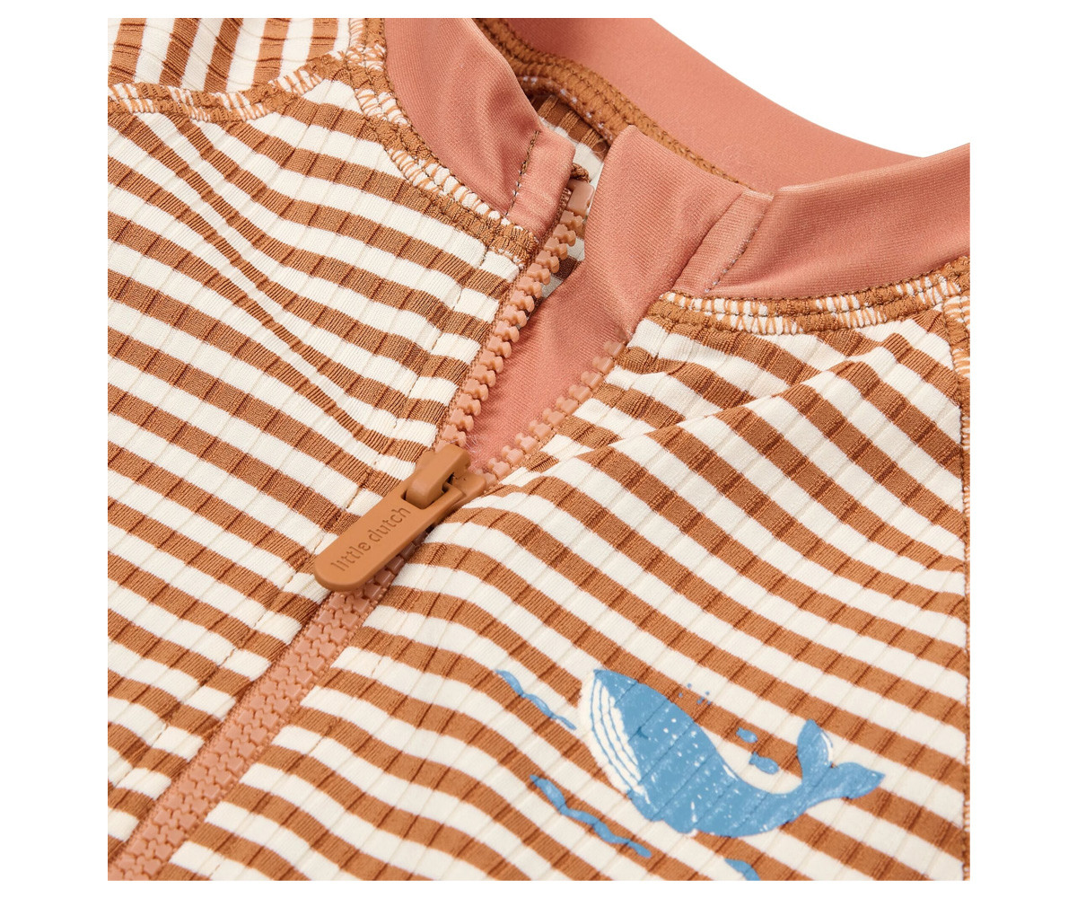 Bañador con Cremallera Ocean Brown Stripes