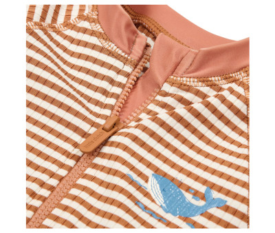 Bañador con Cremallera Ocean Brown Stripes