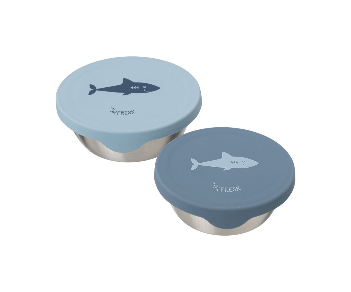 2 Snack Box Acciaio Inox Shark