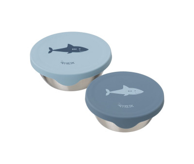 2 Snack Box Acciaio Inox Shark