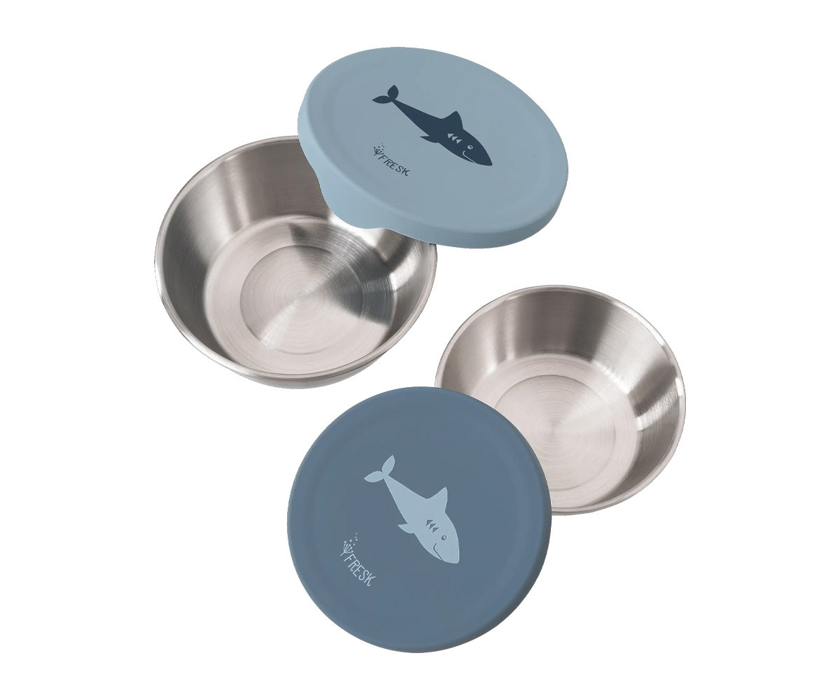 2 Snack Box Acciaio Inox Shark