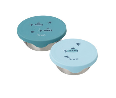 2 Snack Box Acciaio Inox Sottomarino