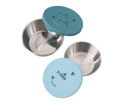 2 Snack Box Acciaio Inox Sottomarino