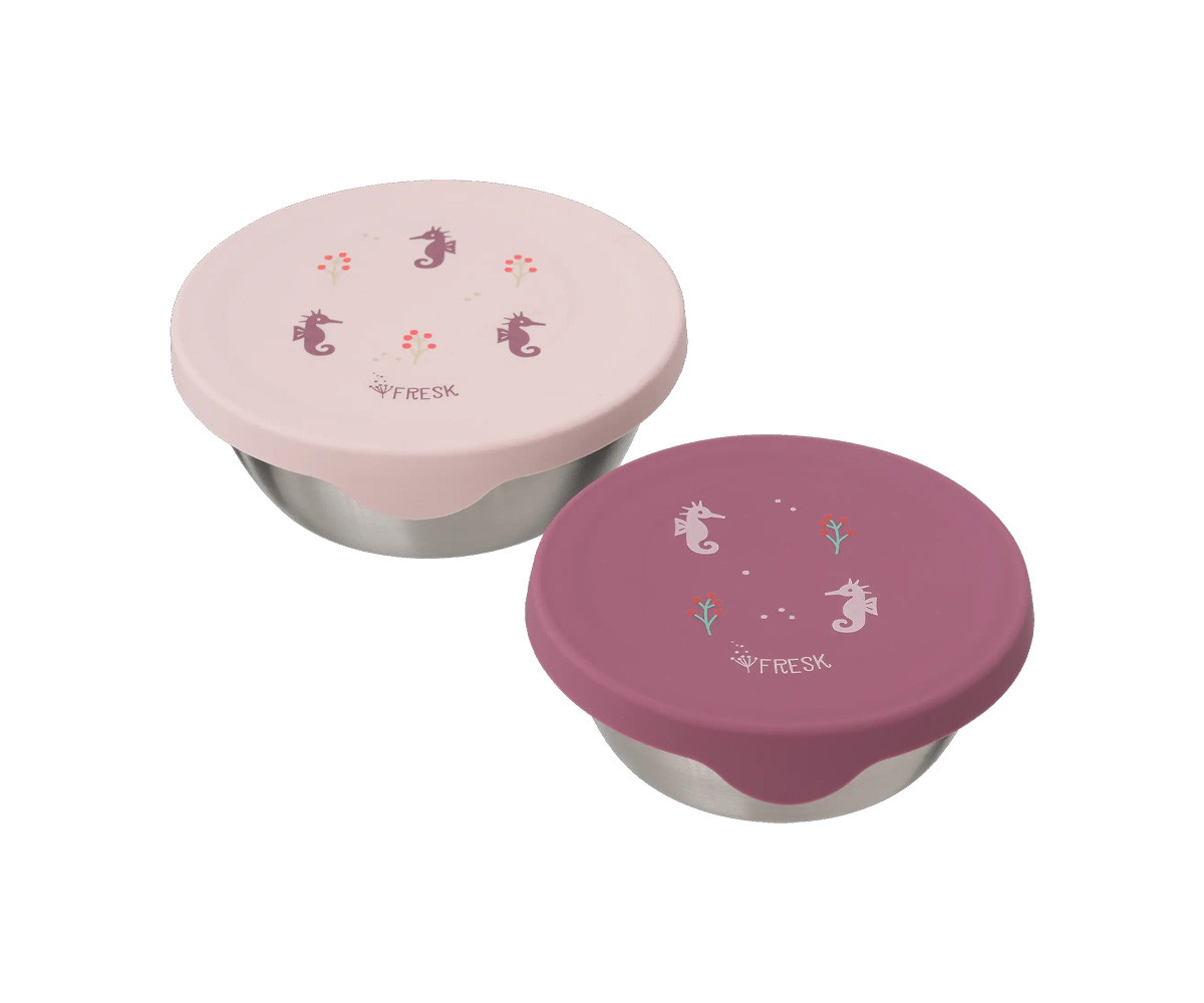 2 Snack Box Acciaio Inox Cavalluccio Marino