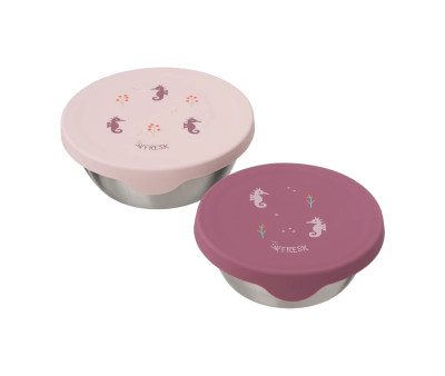 2 Snack Box Acciaio Inox Cavalluccio Marino