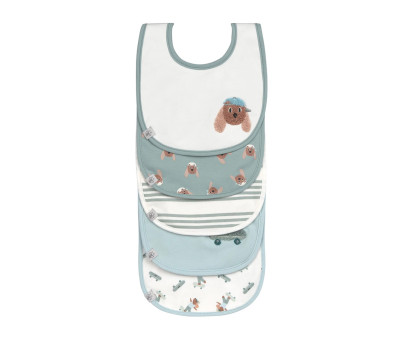 Pack de 5 Baberos Tiny Team Dog