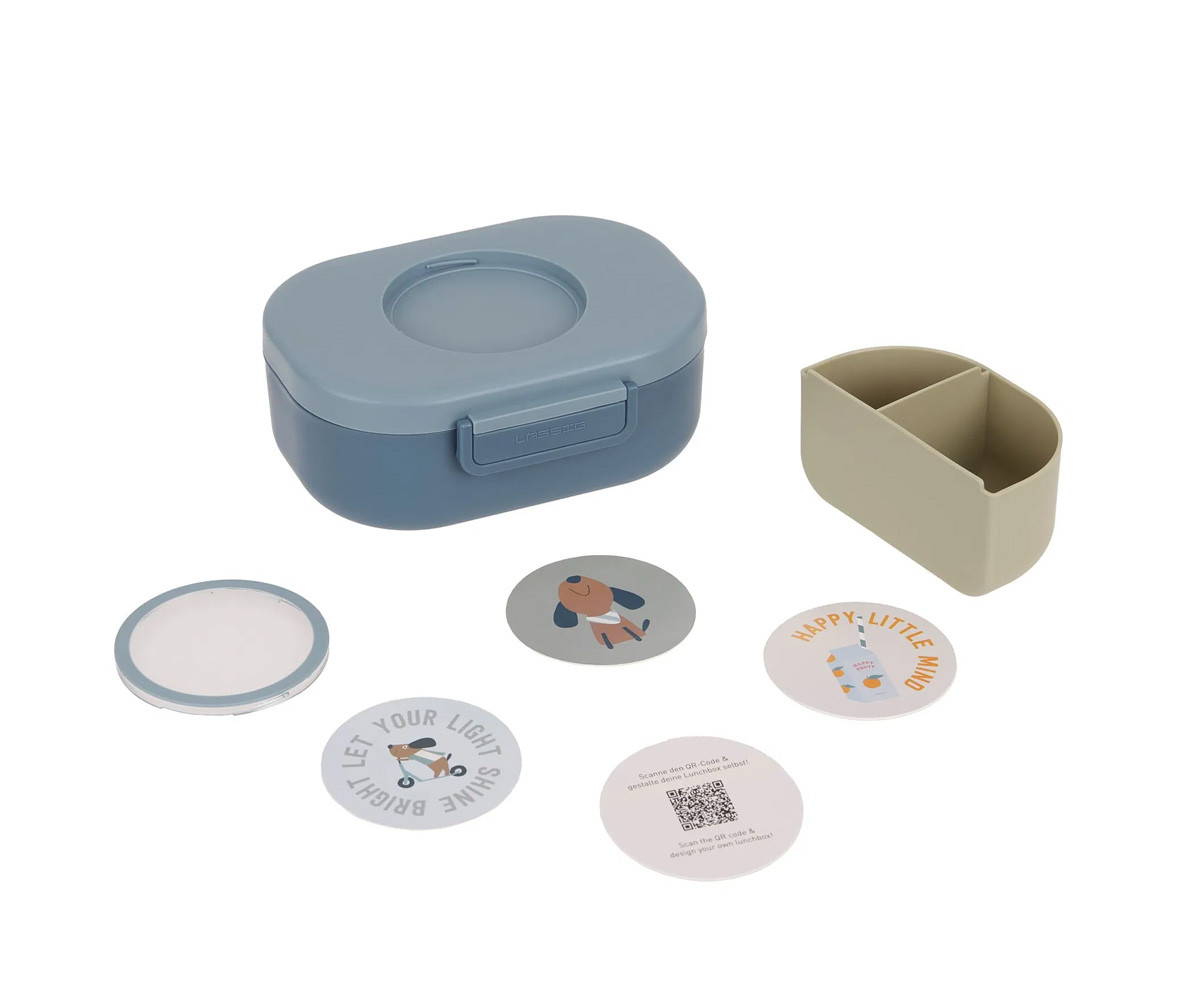 Caja de Almuerzo Style & Snack Pattern Party Blue