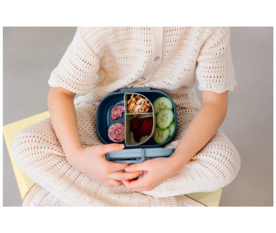 Caja de Almuerzo Style & Snack Pattern Party Blue