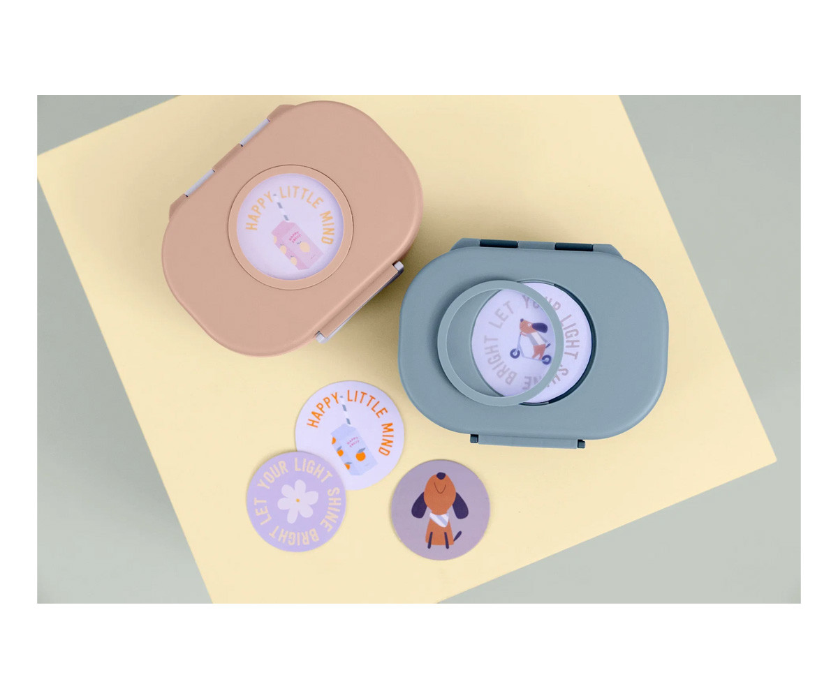 Caja de Almuerzo Style & Snack Pattern Party Blue