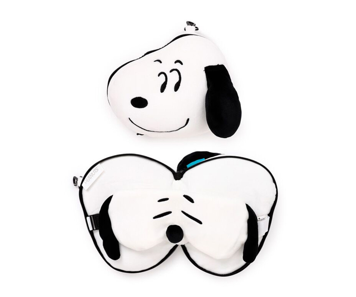 Cuscino da Viaggio con Maschera Relaxeazzz Peanuts Snoopy