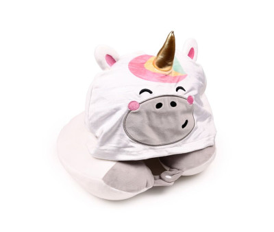 Cuscino da Viaggio con Cappuccio Hoodeazzz Astra Unicorn