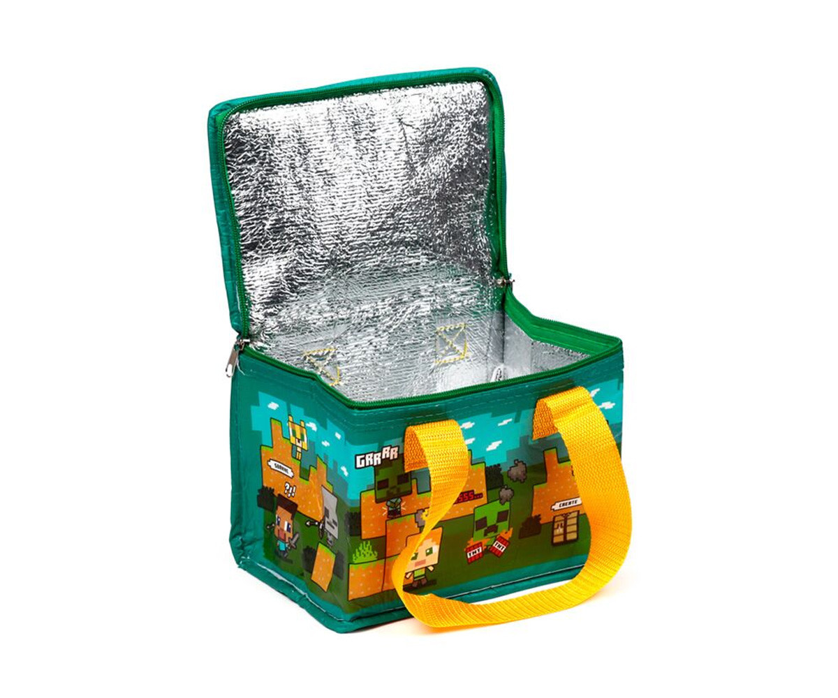 Borsa da Pranzo Termica Steve e Alex Minecraft Personalizzabile