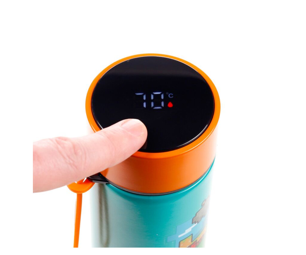 Borraccia Termica Minecraft BOOM con Termometro